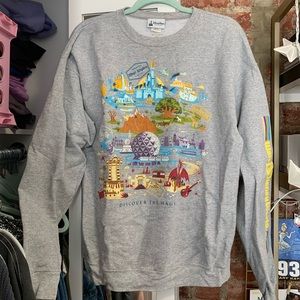 Disney Parks Disney World Discover The Magic - All 4 Parks Crewneck Sweatshirt